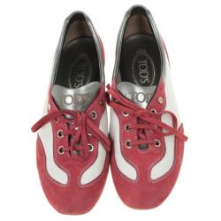 Pre Owned Tod's Two Tone Suede Sneakers Size 39