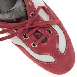 Pre Owned Tod's Two Tone Suede Sneakers Size 39
