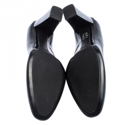 مملوكة مسبقًا حذاء كعب عالي تودز مرصع كعب سميك جلد أسود مقاس 38