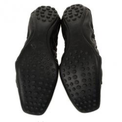 مملوكة مسبقًا Tod's Black Leather Penny Loafer Ballet Flats Size 37.5