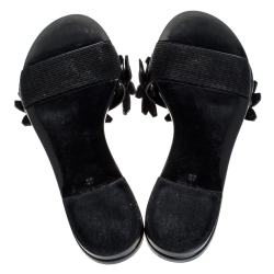 Pre Owned حذاء تودز أبليك جلد أسود لامع مقاس 37