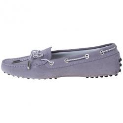 Pre Owned Tod’s Lilac Suede Lace-up Driving Loafers Size 37