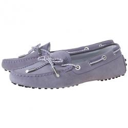 Pre Owned Tod’s Lilac Suede Lace-up Driving Loafers Size 37