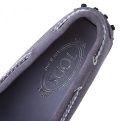 Pre Owned Tod’s Lilac Suede Lace-up Driving Loafers Size 37