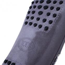 Pre Owned Tod’s Lilac Suede Lace-up Driving Loafers Size 37