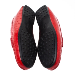 مملوكة مسبقًا حذاء لوفرز تودز سليب أون سير بيني جلد و سويدي أزرق مقاس 39