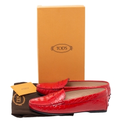 مملوكة مسبقًا حذاء لوفرز تودز سليب أون سير بيني جلد و سويدي أزرق مقاس 39