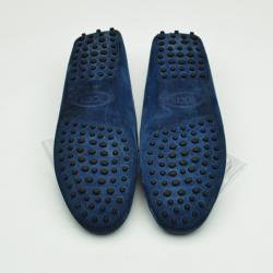 مملوكة مسبقًا Tod's Blue Suede Gommini Moccasin Driving Loafers Size 37