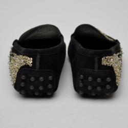 مملوكة مسبقًا Tod's Gommino Ricamo Spray Sequined Loafers size 36.5