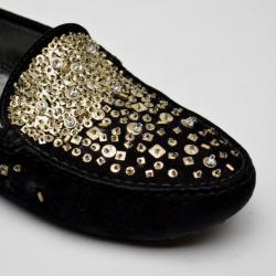 مملوكة مسبقًا Tod's Gommino Ricamo Spray Sequined Loafers size 36.5