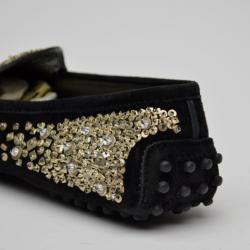 مملوكة مسبقًا Tod's Gommino Ricamo Spray Sequined Loafers size 36.5