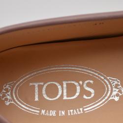 Pre Owned Tod's Pink Loafers Size 38