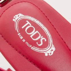 Pre Owned Tod's Pink Tassel Sandals Size 37.5