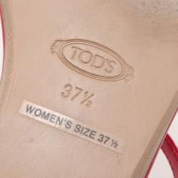 Pre Owned Tod's Pink Tassel Sandals Size 37.5