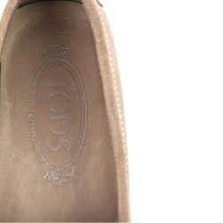 Pre Owned Tod's Beige Suede Penny Loafers Size 35.5