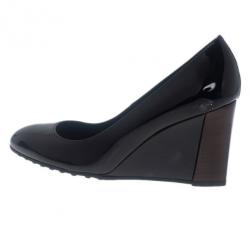 Pre Owned Tod’s Black Patent Wedges Pumps Size 38.5