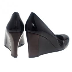 Pre Owned Tod’s Black Patent Wedges Pumps Size 38.5