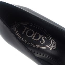 Pre Owned Tod’s Black Patent Wedges Pumps Size 38.5