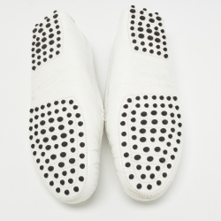 مملوكة مسبقًا Tod's White Croc Embossed Leather Penny Loafers Size 40