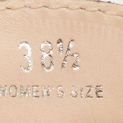 مملوكة مسبقًا Tod's Metallic Leather Gommino Penny Slip On Loafers Size 38.5