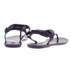 Pre Owned Tod's Purple Tassel Detail Thong Jelly Sandals Size 41