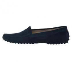 Pre Owned Tod's Black Suede Gommini Moccasin Driving Loafers Size 40