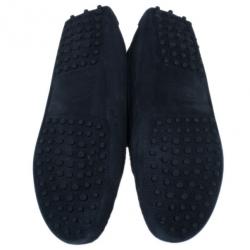 Pre Owned Tod's Black Suede Gommini Moccasin Driving Loafers Size 40