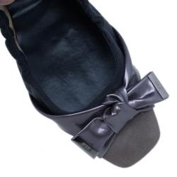 Pre Owned Tod's Purple Suede and Leather Ballet Flats Size 40.5