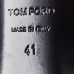 Pre Owned Tom Ford Metallic Pink Lizard Embossed Padlock Ankle Wrap Slingback Pumps Size 41