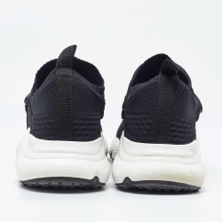 Pre Owned Tod's Black Knit Fabric Slip On Sneakers Size 38.5