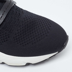 Pre Owned Tod's Black Knit Fabric Slip On Sneakers Size 38.5