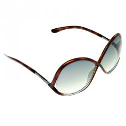 Pre Owned Tom Ford Brown Tortoise TF372 Ivanna Sunglasses