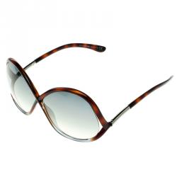 Pre Owned Tom Ford Brown Tortoise TF372 Ivanna Sunglasses