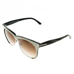 Pre Owned Tom Ford Grey/Black TF365 Leona Sunglasses