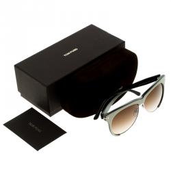 Pre Owned Tom Ford Grey/Black TF365 Leona Sunglasses