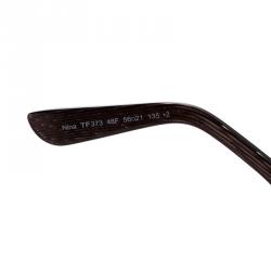 Pre Owned Tom Ford Brown TF373 Nina Cat Eye Sunglasses 