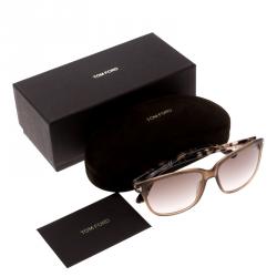 Pre Owned Tom Ford Brown TF432 Dana Cat Eye Sunglasses 