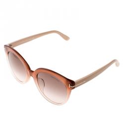 Pre Owned Tom Ford Pink TF 429-F Monica Wayfarer Sunglasses