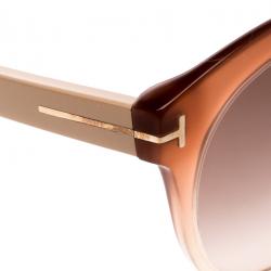 Pre Owned Tom Ford Pink TF 429-F Monica Wayfarer Sunglasses