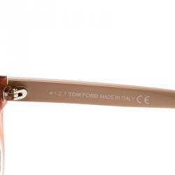 Pre Owned Tom Ford Pink TF 429-F Monica Wayfarer Sunglasses