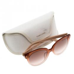 Pre Owned Tom Ford Pink TF 429-F Monica Wayfarer Sunglasses