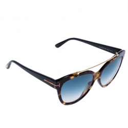Pre Owned Tom Ford Brown Tortoise Gradient Livia Sunglasses
