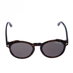 Pre Owned Tom Ford Brown Tortoise Smoke Ian-02 Sunglasses