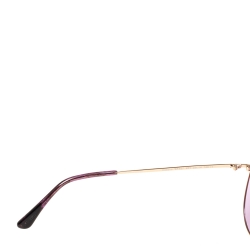 Pre Owned Tom Ford Purple/Gold Metal Indiana Aviator Sunglasses