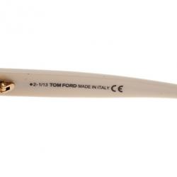 Pre Owned Tom Ford Ivory Oversized Angelina Sunglasses