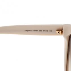 Pre Owned Tom Ford Ivory Oversized Angelina Sunglasses