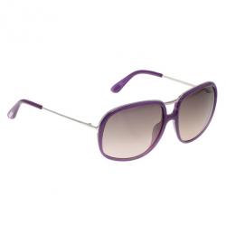 Pre Owned Tom Ford Purple Cori Square Sunglasses