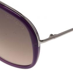 Pre Owned Tom Ford Purple Cori Square Sunglasses