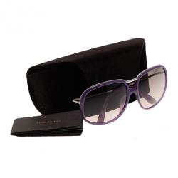 Pre Owned Tom Ford Purple Cori Square Sunglasses