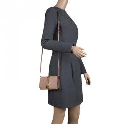 Pre Owned Tom Ford Beige Leather Sedgwick Zip Clutch 